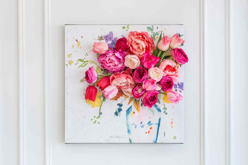 Learn to Make 3D Floral Canvas Wall Art work